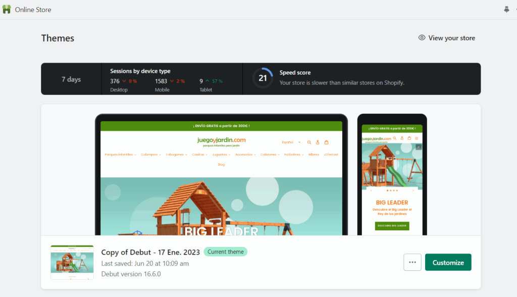 Optimiza la velocidad de carga en Shopify con catálogos grandes